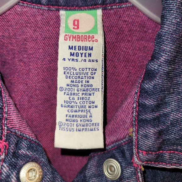 🌷 Vintage Gymboree Winter Sparkle Embroidered Denim Jean Jacket Girls Size 4 - Picture 6 of 6